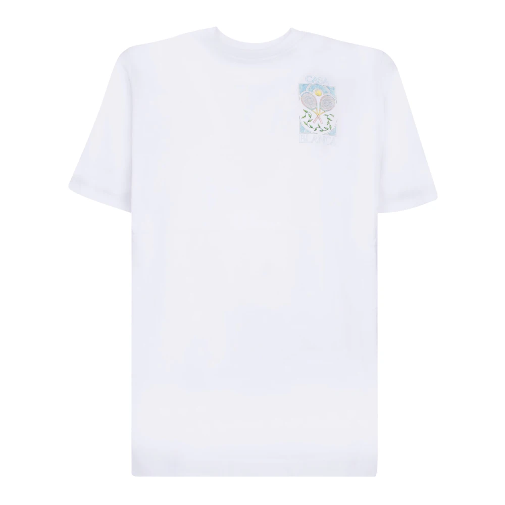 Casablanca Witte T-shirts Polos White Heren
