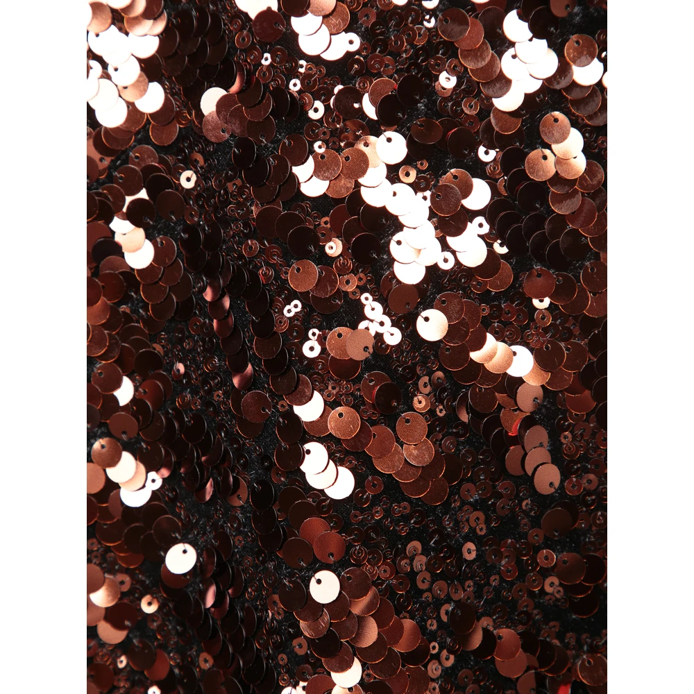 Ganni Sprankelende Pailletten Maxi Rok Brown Dames