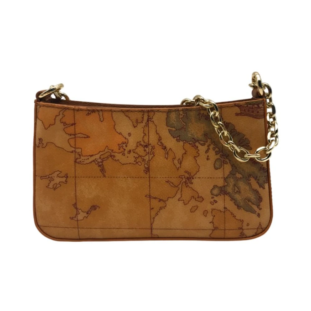 Alviero Martini 1a Classe Geoclassic Schoudertas met Kettinghengsel Brown Dames
