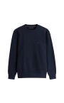blauwe-crewneck-sweatshirt-met-geborduurd-logo