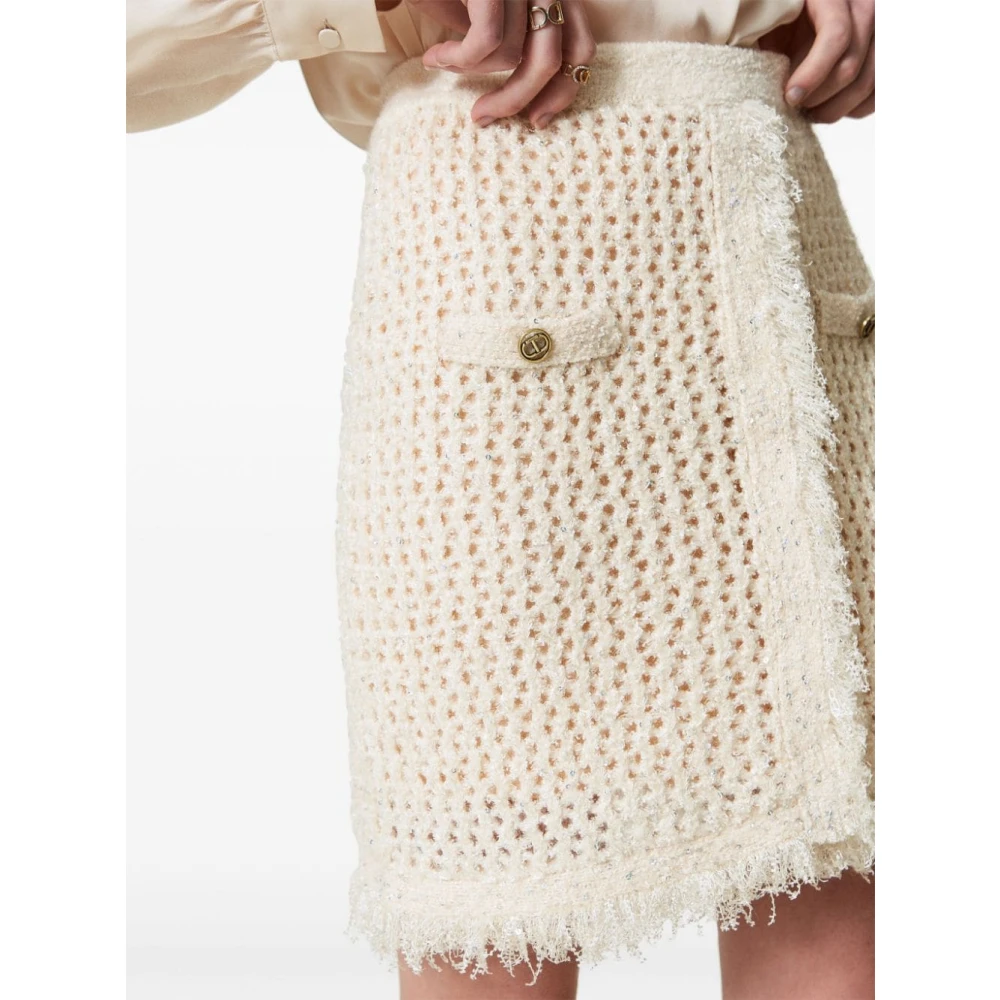 Twinset Witte Rokken voor Vrouwen Aw24 White Dames