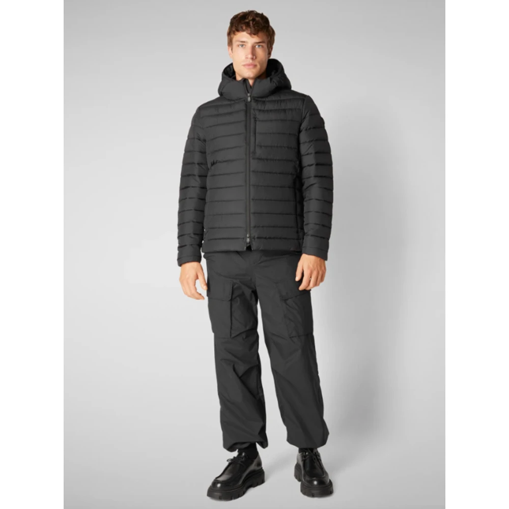 Save The Duck Zwarte Piumino Juncus Jas Black Heren