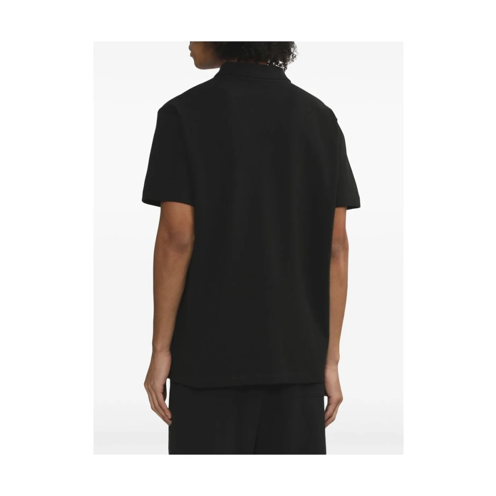 A.p.c. Zwarte Polo Shirt Geborduurd Logo Black Heren