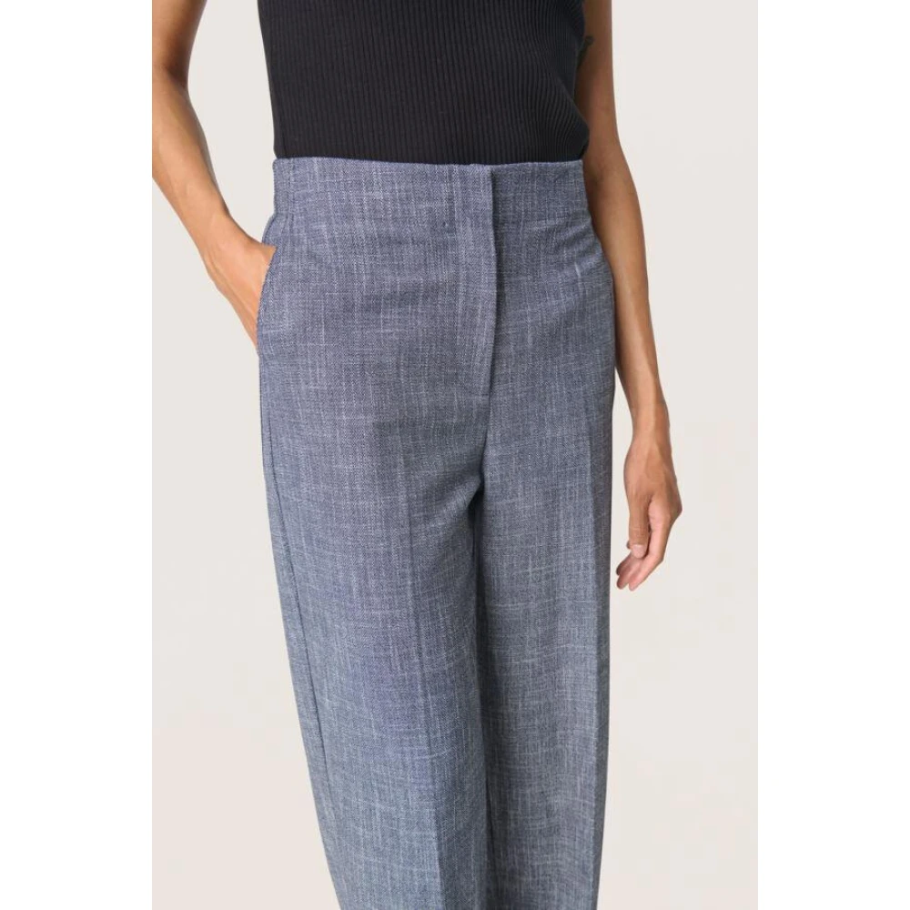 Soaked in Luxury Luxe Broek Slfarren 303360 Blue Dames