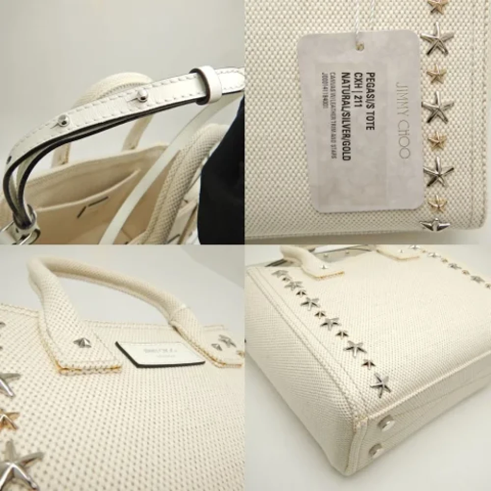 Jimmy Choo Pre-owned Fabric handbags Beige Dames