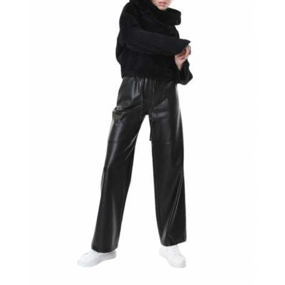 La Haine Inside Us Zwarte Nep Bont Hoodie Lw957 Black Dames