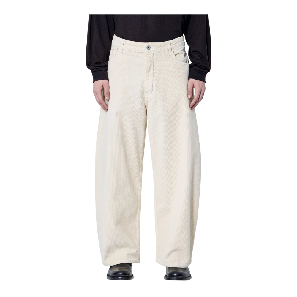 Studio Nicholson Men's Cream Paolo Volume Pants - Man Pants S - Image 3