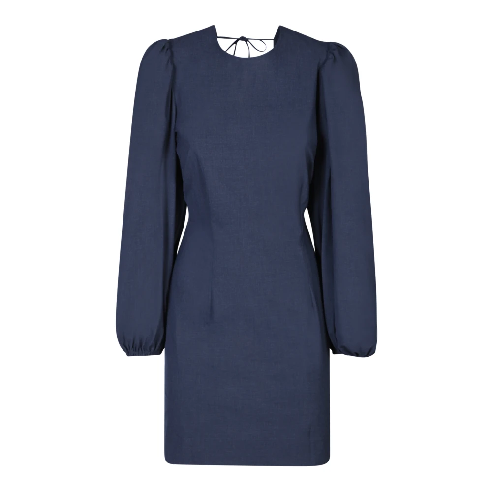 Ganni Blauwe Jurk voor Dames Aw23 Blue Dames