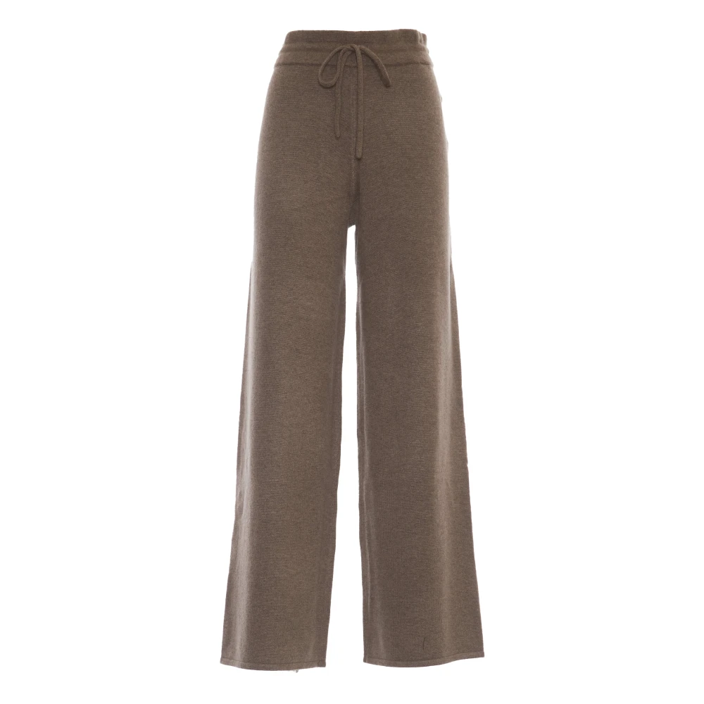 MC2 Saint Barth Hazelnut Palazzo Gebreide Broek Brown Dames