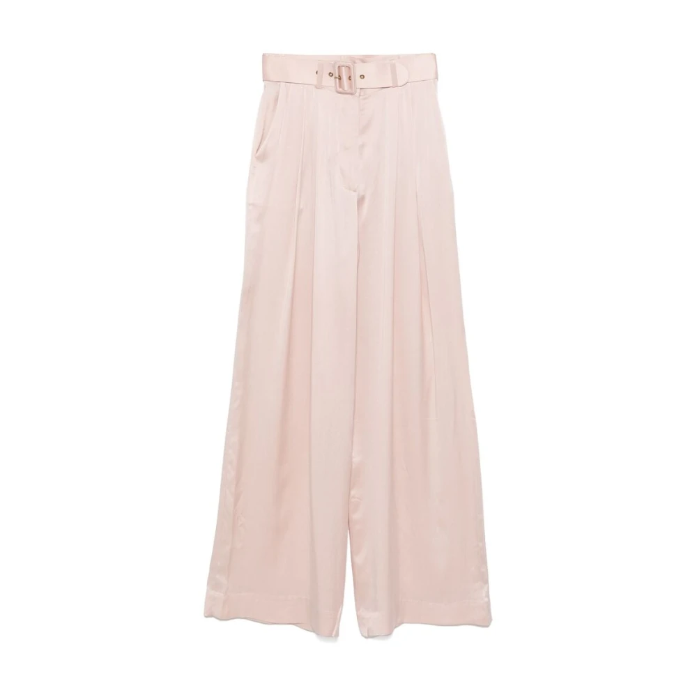 Zimmermann Roze zijden palazzo broek Beige Dames