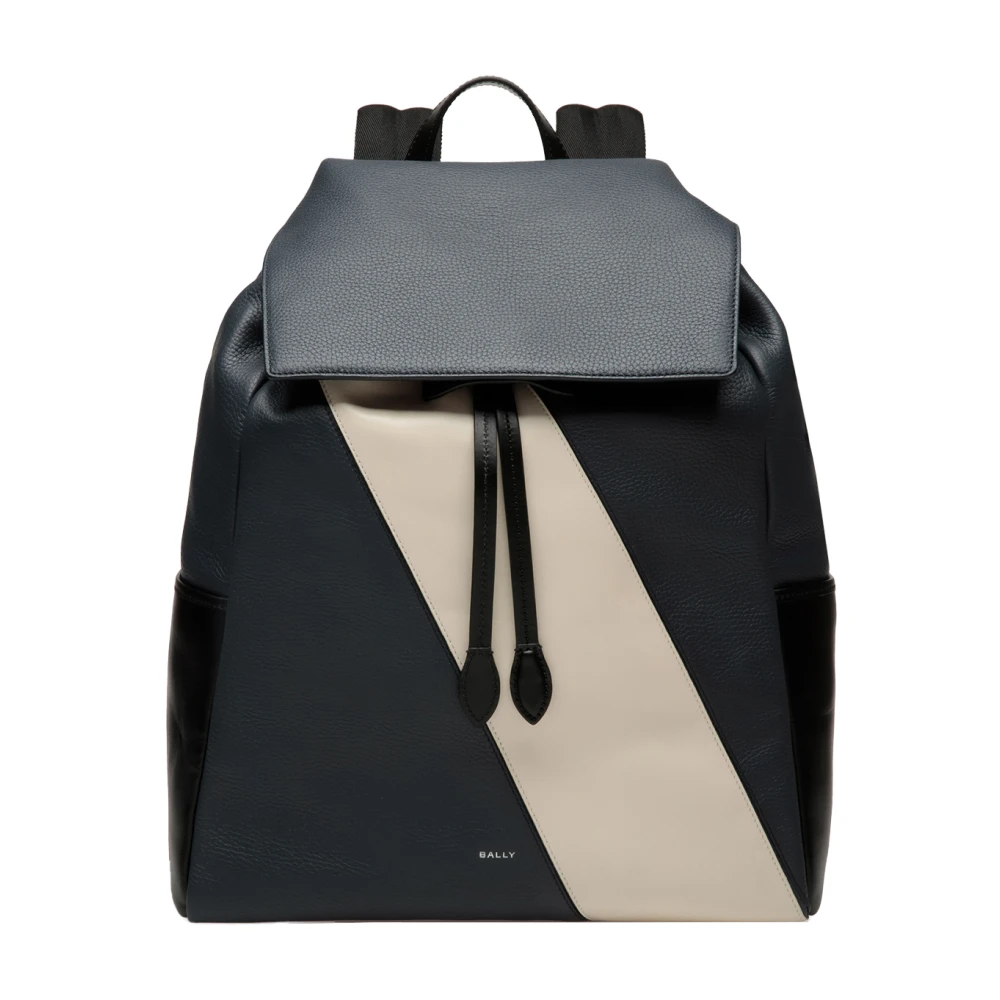 Bally Stijlvolle Leren Rugzak Blue Heren