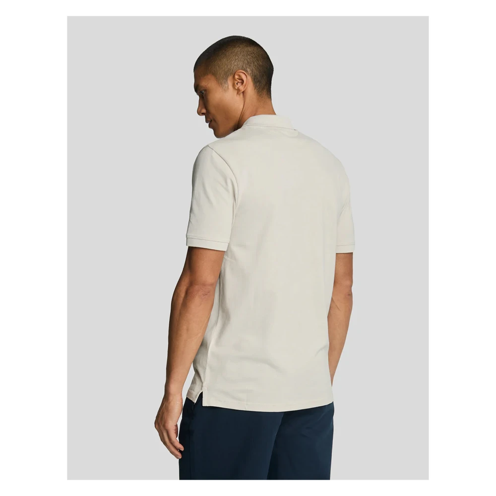 Lyle & Scott Tonal Eagle Polo Shirt in Beige Heren