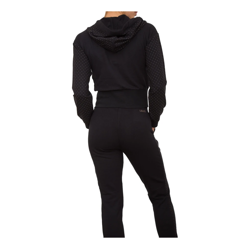 Liu Jo Zwarte Sweatshirt met Moderne Stijl Black Dames