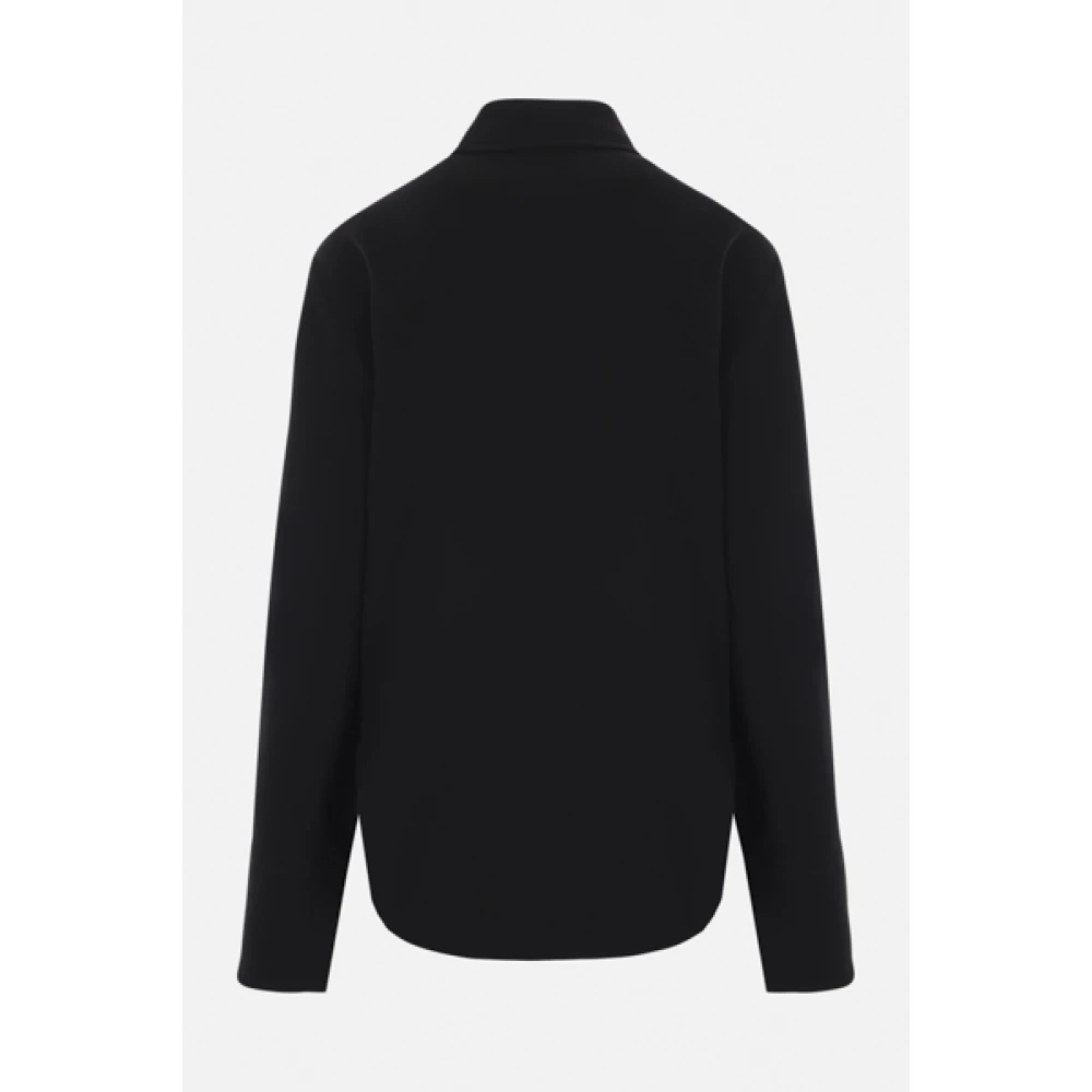 Alberto Biani Zwarte Overhemd Klassieke Knoopsluiting Black Dames