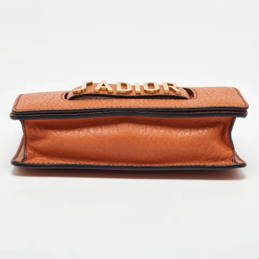 Dior Vintage Pre-owned Leather dior-bags Orange Dames