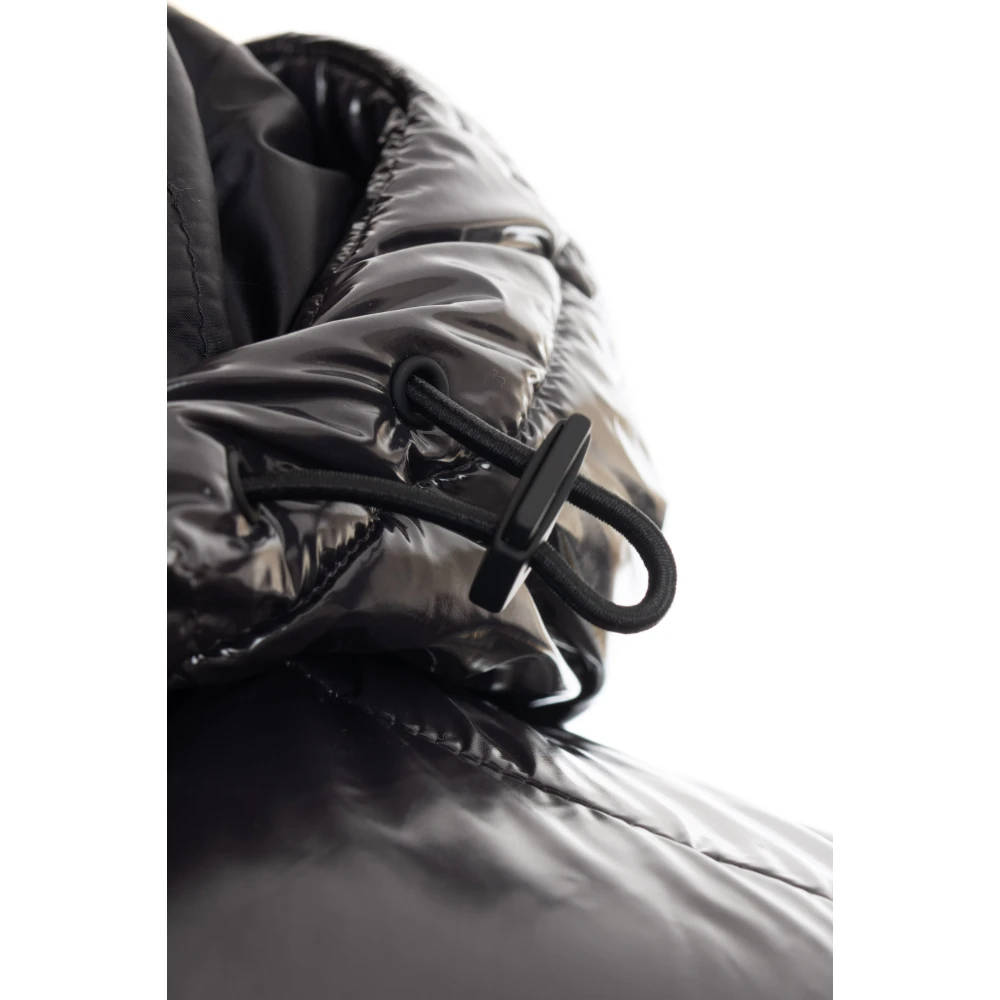 Herno Grijze Puffer Coat met Lak Effect Gray Heren