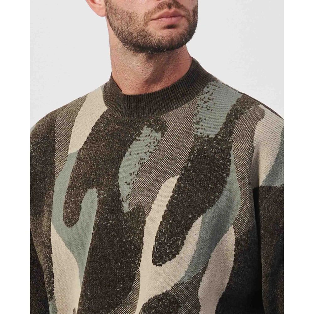 Armani Exchange Camouflage Groene Trui Multicolor Heren