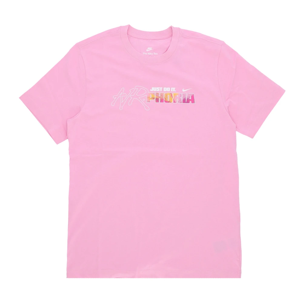 Nike T-shirt met korte mouwen en ronde hals Pink Heren