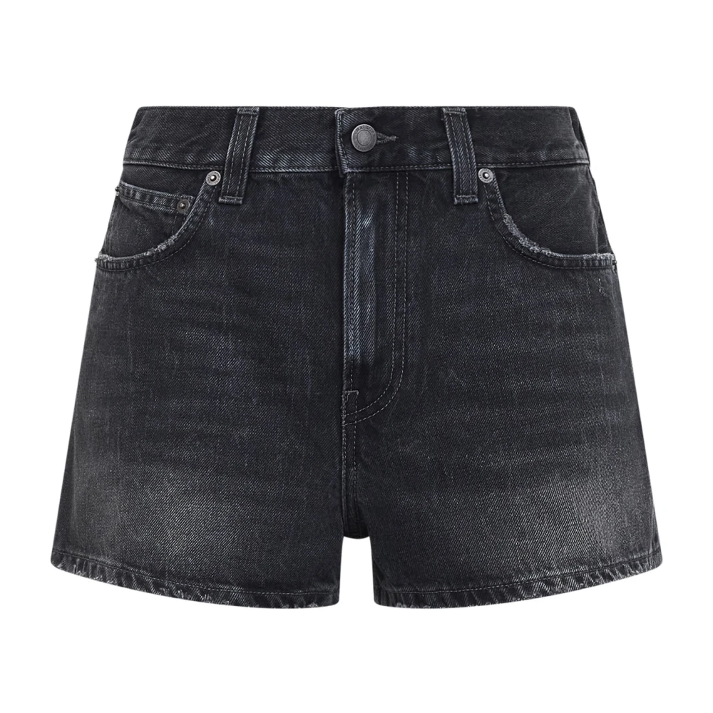 Haikure Women's Black Denim Shorts, W26, Denim Shorts