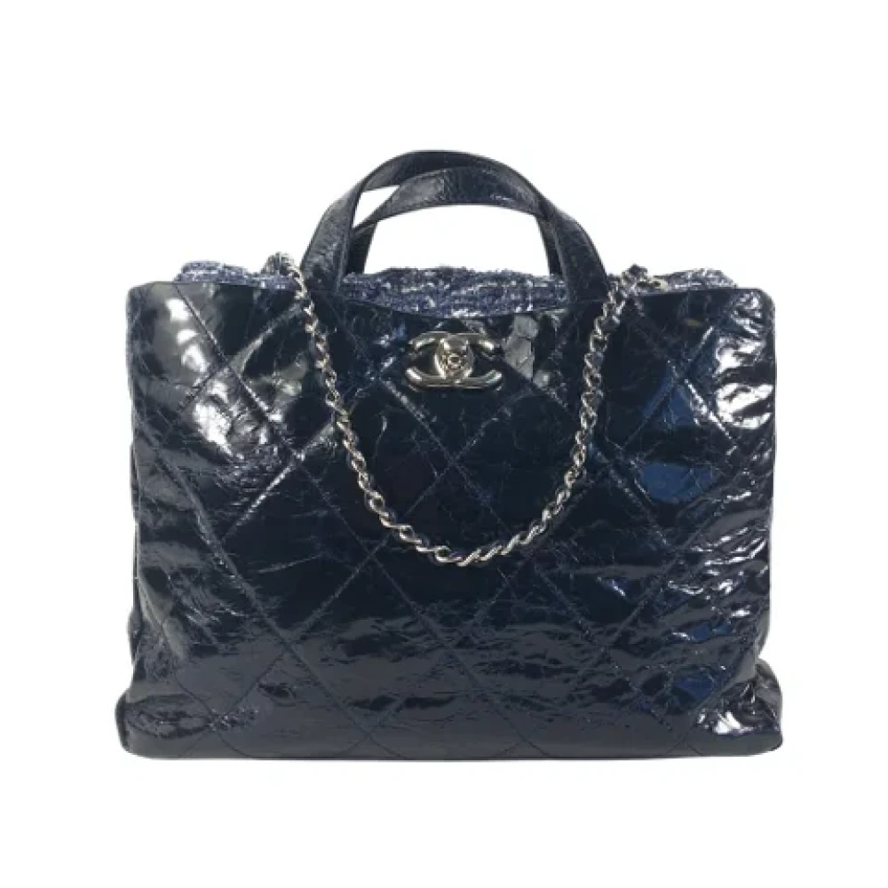 Chanel Vintage Pre-owned Fabric handbags Blue Dames