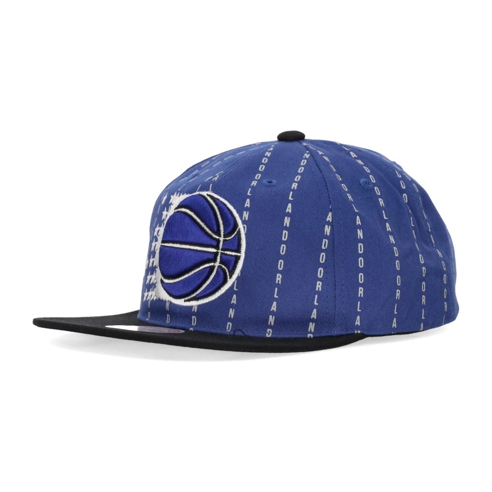 Mitchell & Ness Orlando Magic Gestreepte Snapback Pet Blue Heren