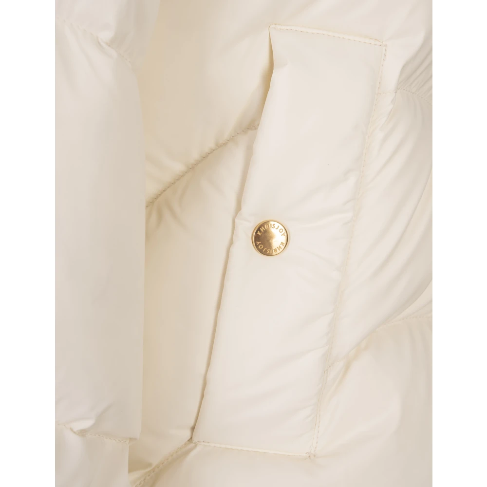 Khrisjoy Witte Gebreide Donsjas met Tweed White Dames