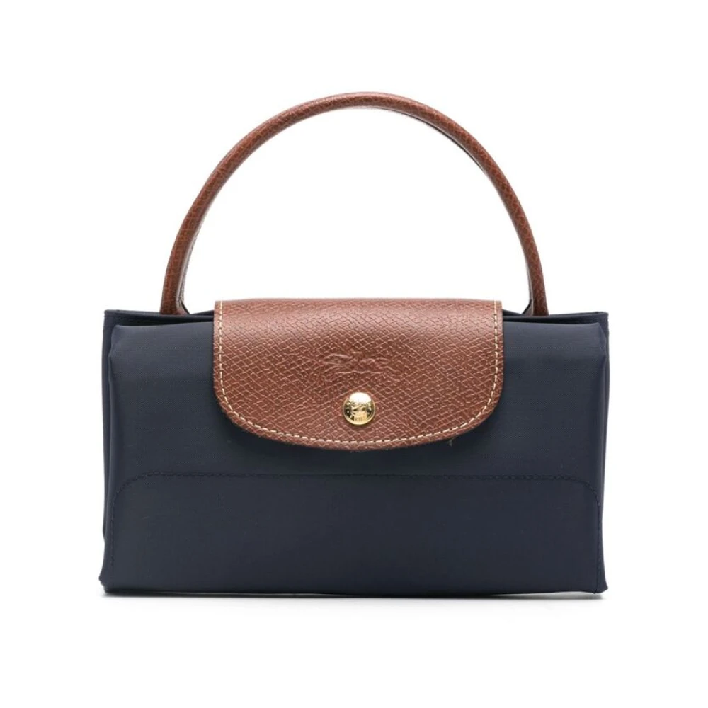 Longchamp Donkerblauwe Canvas Tote Tas Blue Dames