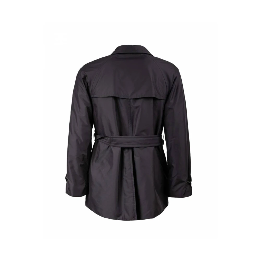 Fay Korte City Trenchcoat met Haken Blue Dames