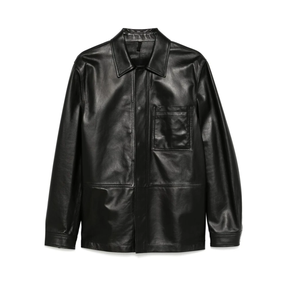 Tagliatore Leren bovenkleding Black Heren