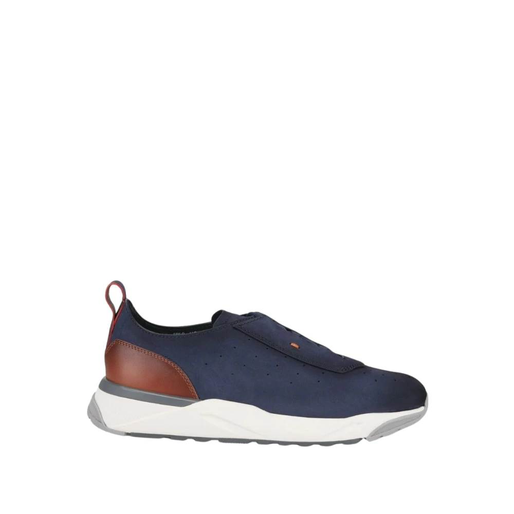 Santoni Sneakers met perforaties Heren Schoenen Blauw