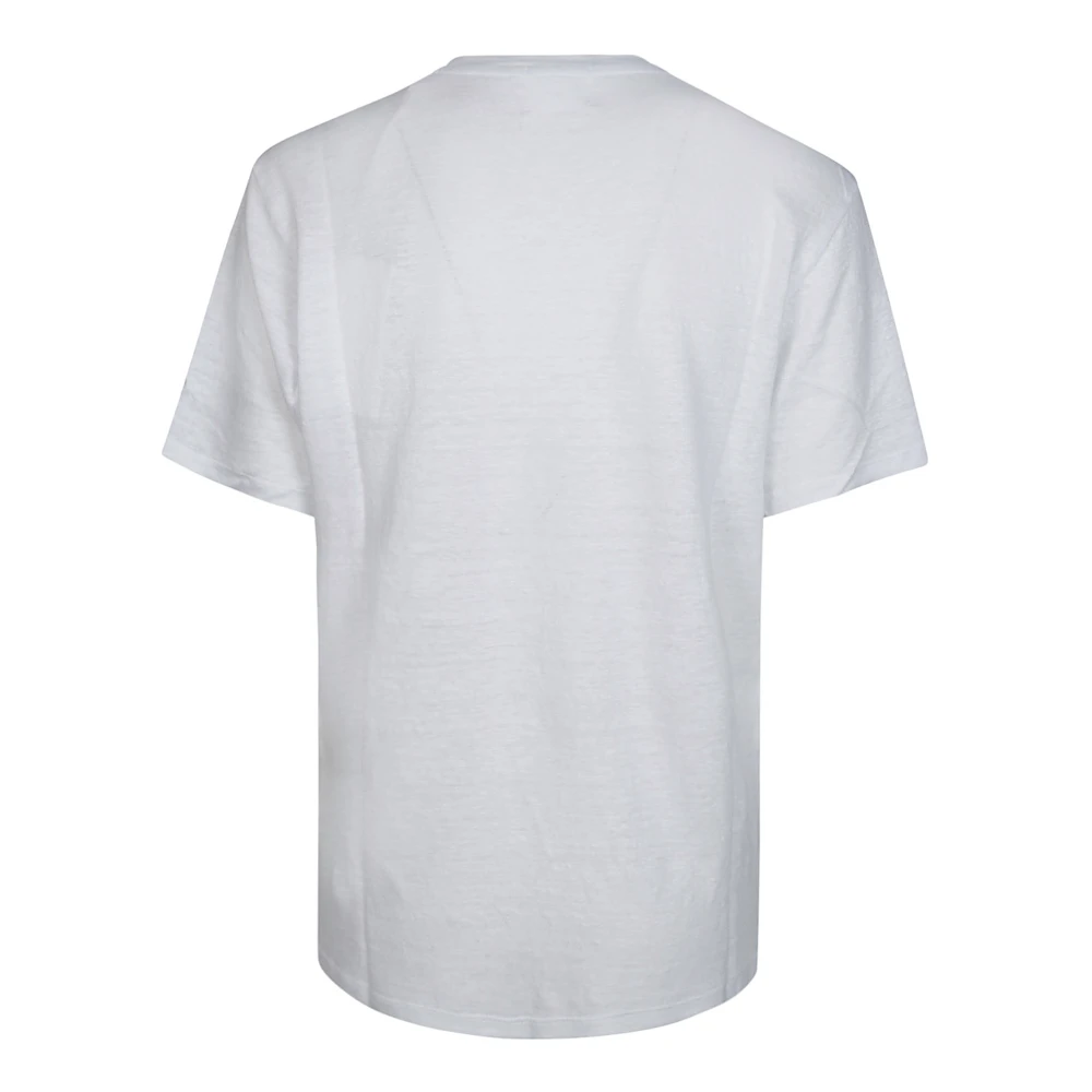 Isabel Marant Étoile Linnen Logo Metal T-shirt White Dames