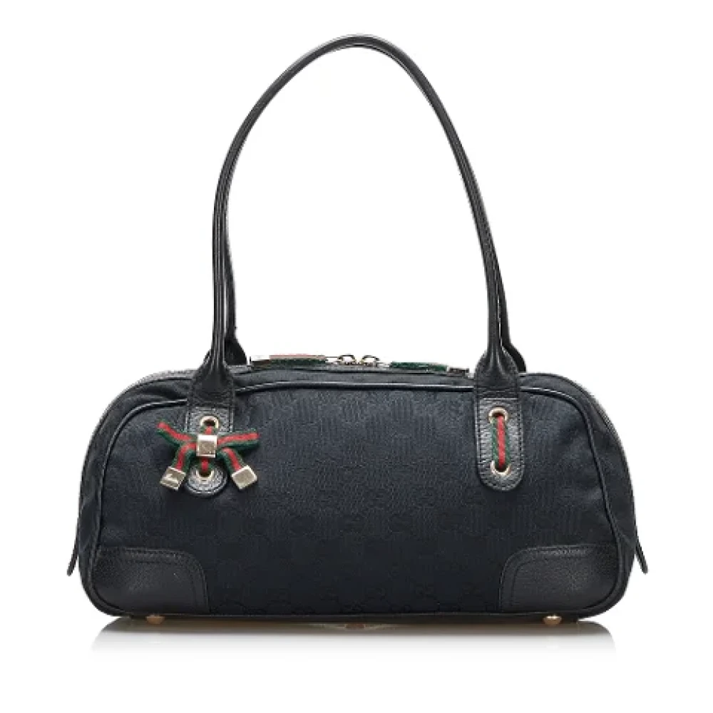 Gucci Vintage Pre-owned Canvas handbags Black Dames