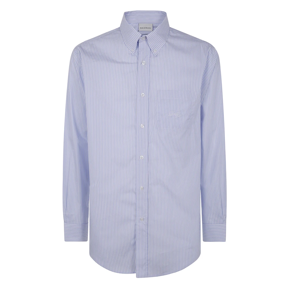 Drole de Monsieur Gestreept Overhemd Blue Heren