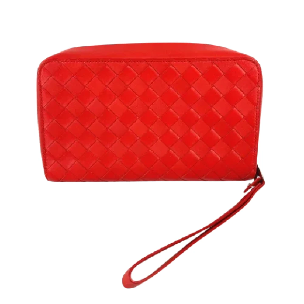 Bottega Veneta Vintage Pre-owned Leather clutches Red Dames