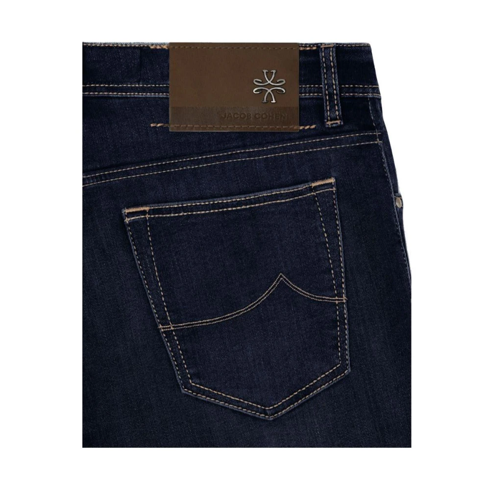 Jacob Cohën Donkerblauwe Slim Fit Stretch Jeans Blue Heren