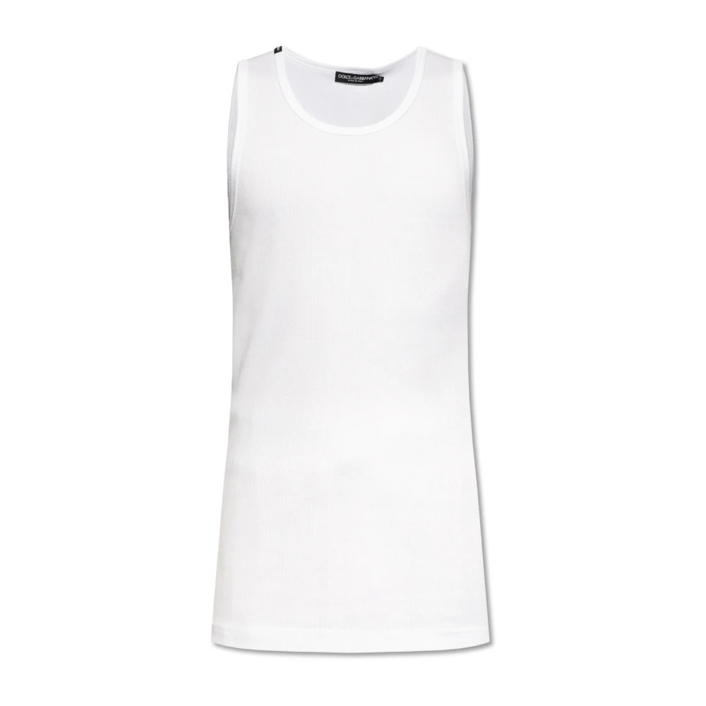Dolce & Gabbana Mouwloos T-shirt White Heren