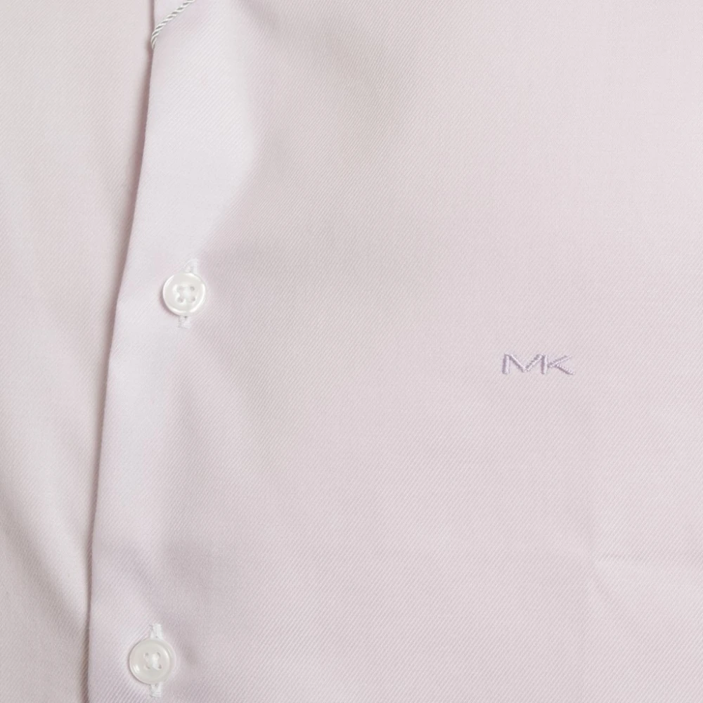 Michael Kors Moderne Slim Fit Katoenen Overhemd Purple Heren