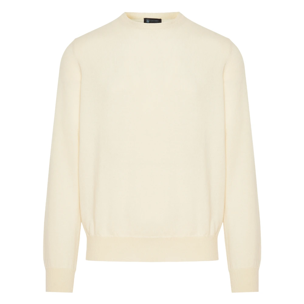 Colombo Luxe Kid Cashmere Crew-Neck Sweater White Heren