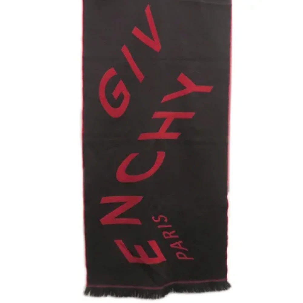 Givenchy Pre-owned Wool scarves Black Dames