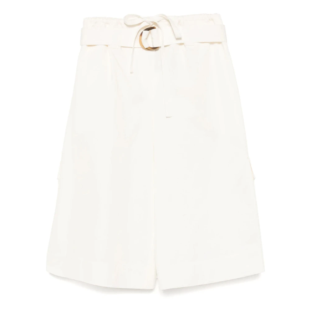 Zimmermann Women's Beige Bermudas, S, Illuminate Bermuda Shorts