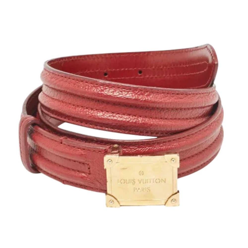 Louis Vuitton Vintage Pre-owned Leather belts Red Heren