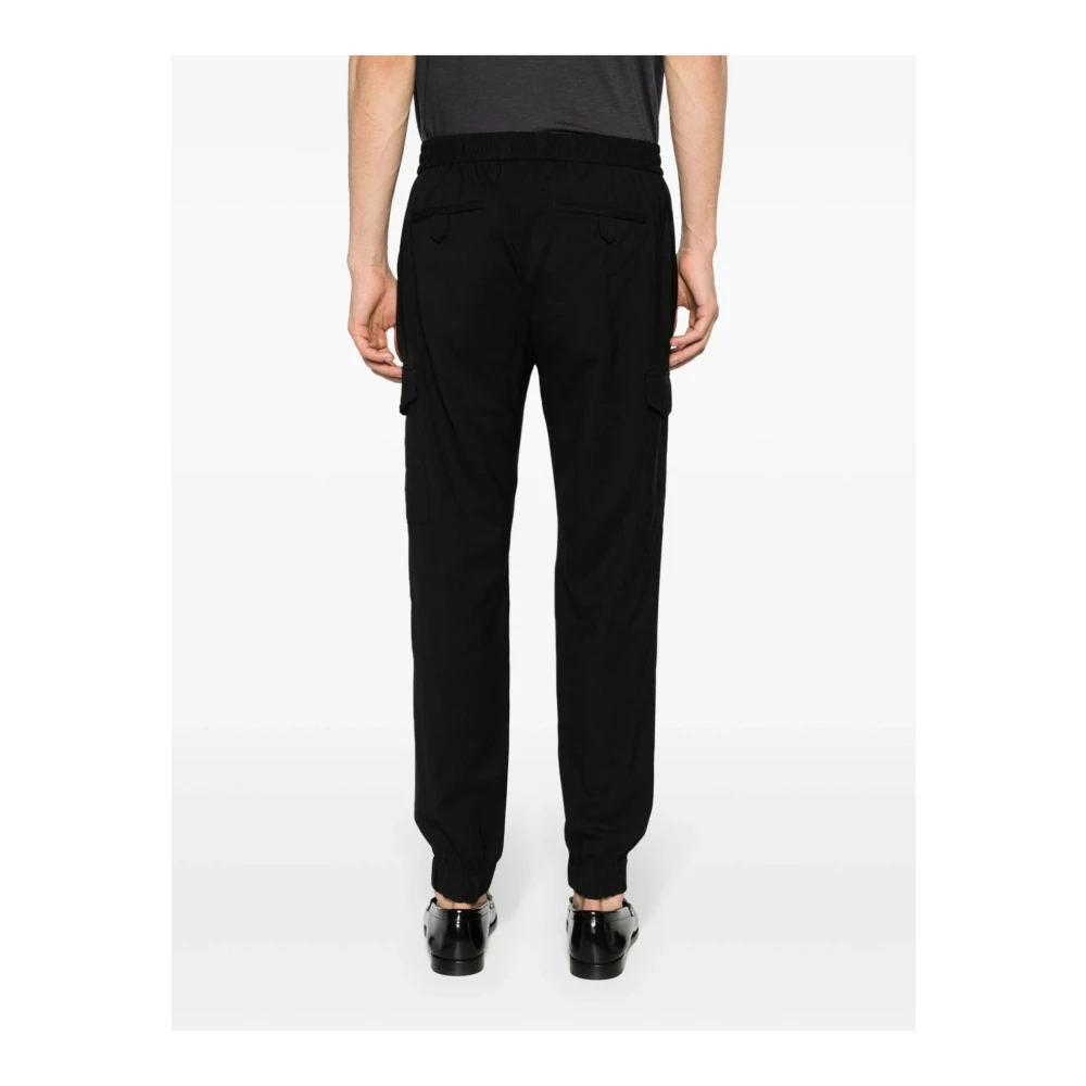 PT Torino Cargo Cashmere Wol Soft Fit Broek Black Heren