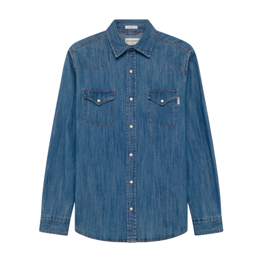 Roy Roger's Men's Blue Denim Shirts, L, Martin Denim Shirt
