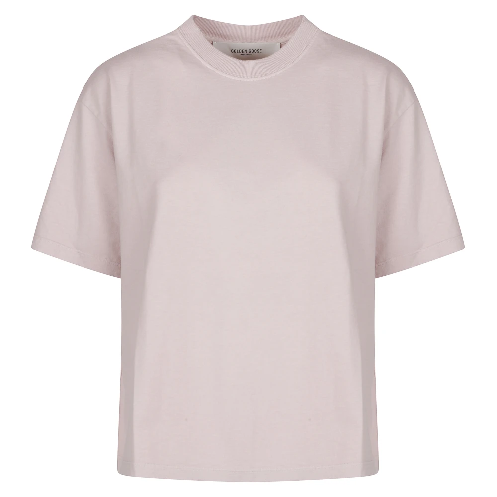 Golden Goose , T-Shirts, Female, Pink, S, Appliqué T-Shirt