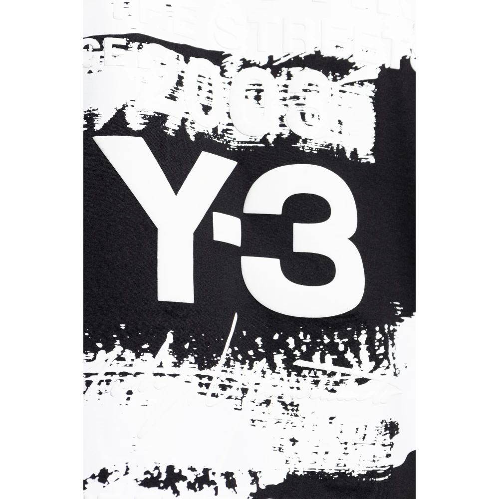 Y-3 T-shirt met print Black Heren