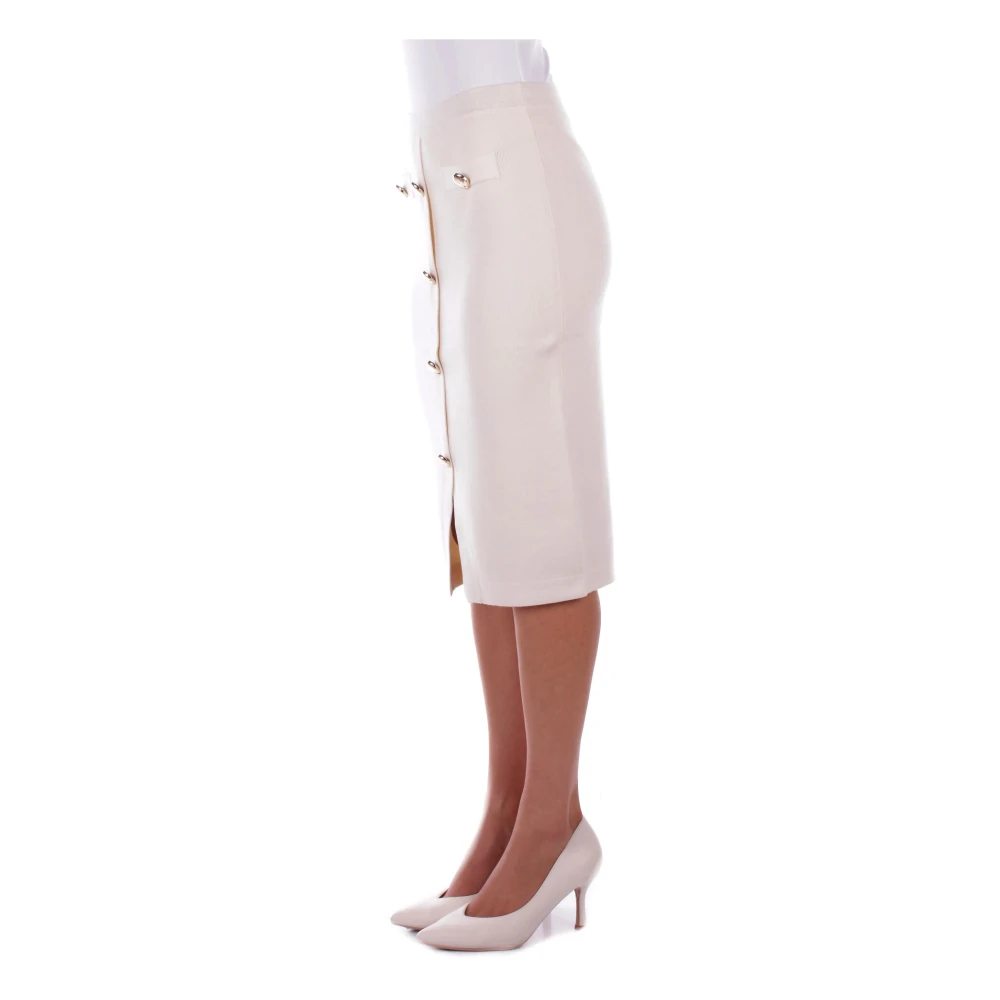 Blugirl Beige Rok met knoopdetail Beige Dames