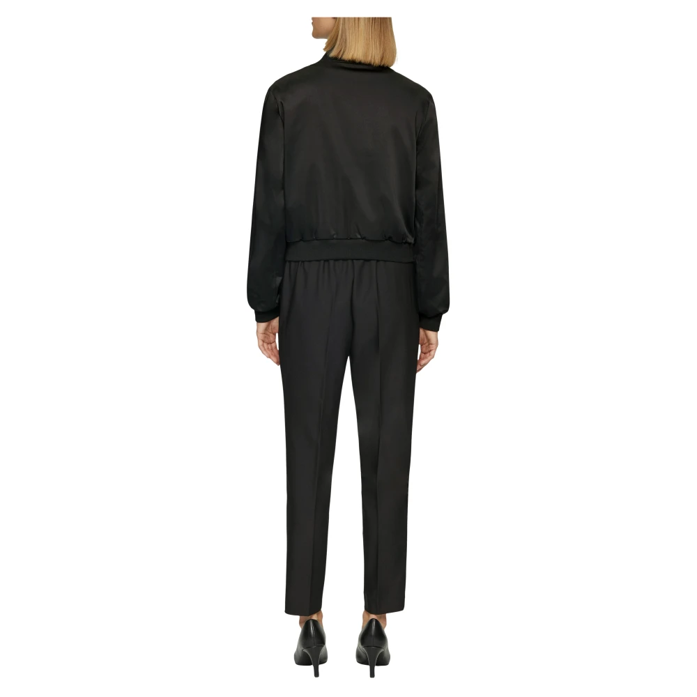 s.Oliver Satin Bomberjack met Ribboorden Black Dames