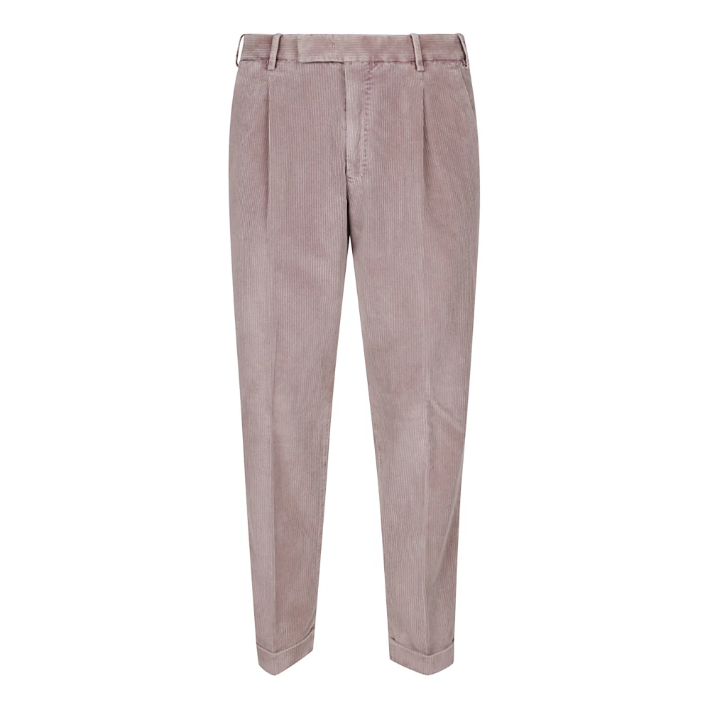 PT Torino Slanke pasvorm op maat gemaakte broek Pink Heren