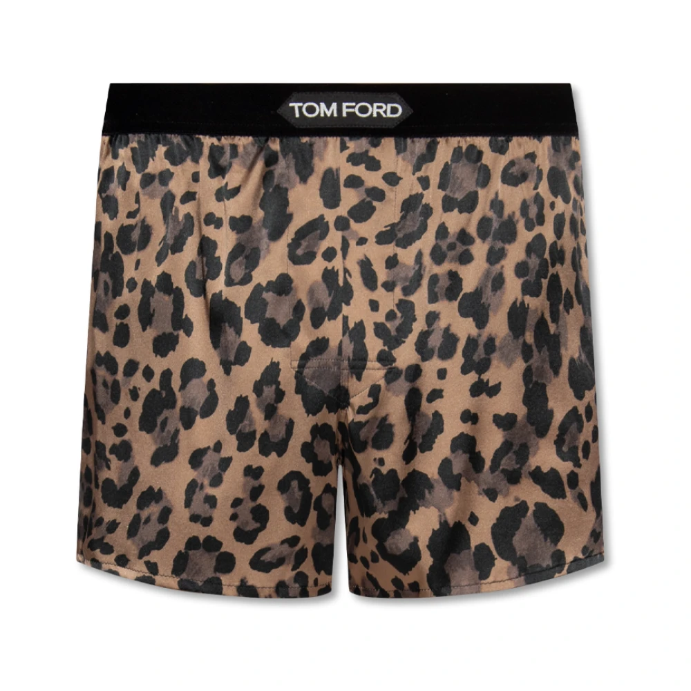 Tom Ford Hombre Marrón - Bóxers De Seda Con Logo - Underwear - M - Bóxers De Seda Con Logo