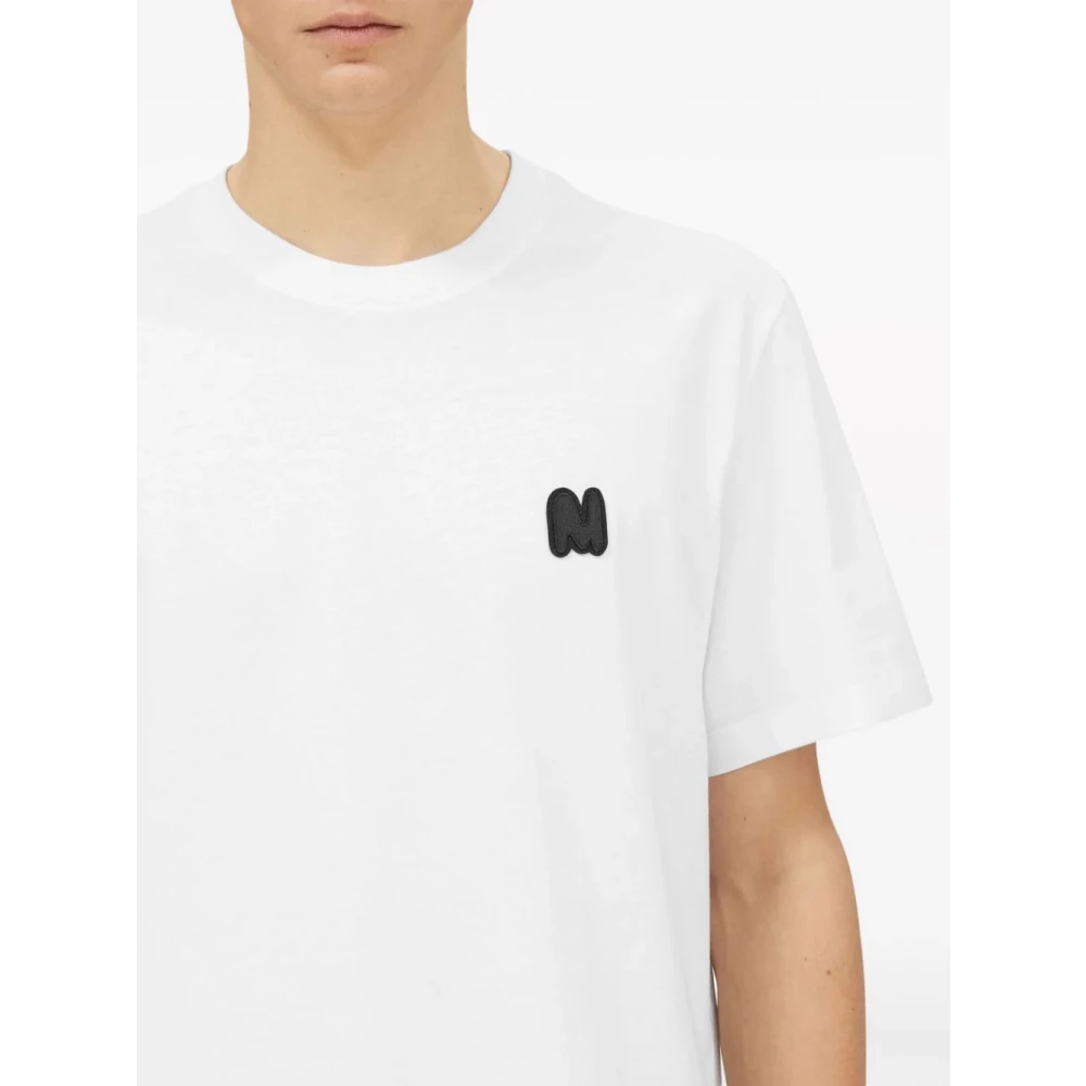 Msgm Witte T-shirts en Polos met Logo White Heren